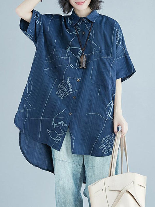 Loose Cropped Polo Shirt