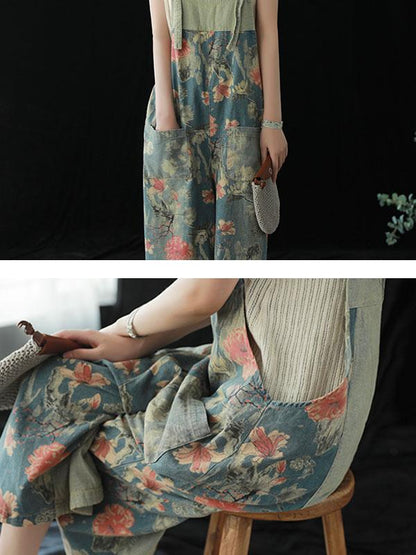 Vintage Loose Printed Jean Pants