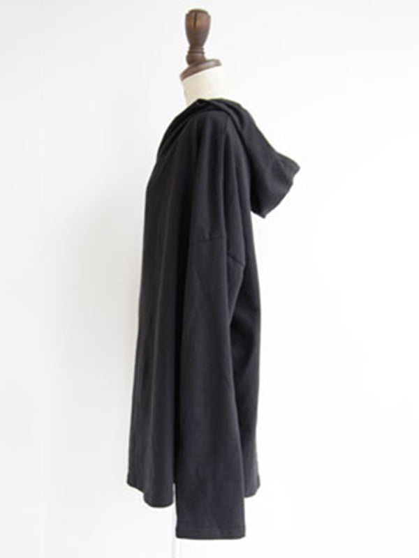 Simple Casual Solid Color Heaps Collar Long Sleeves Hoodies