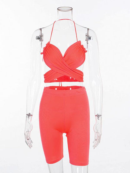Halter-neck High Waist Tight Yoga&Gym Suits