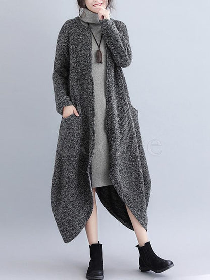 Loose Cropped Hemline Outwear