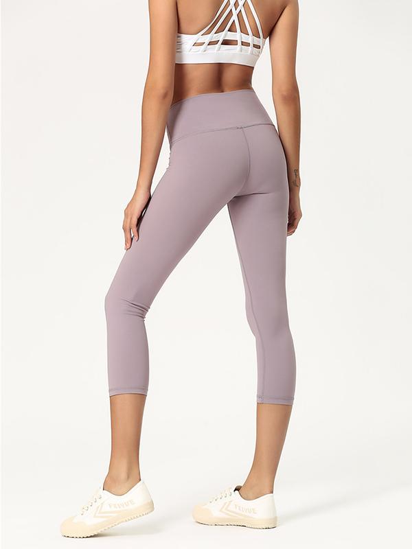 Lift Hip Solid Fitness Sports Seventh Leggings