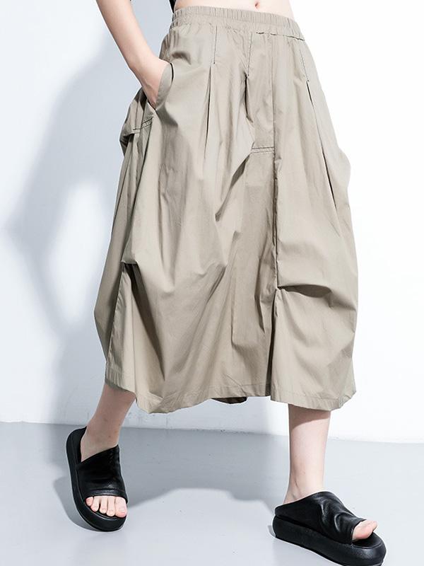 Original Solid Column A-Line Skirt