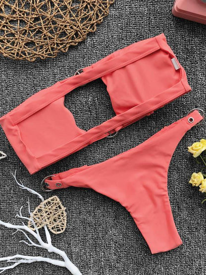 Adjustable Buckle Bikinis Swimwear