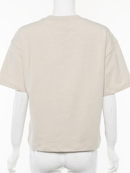 Casual Printed Short Sleeve Round-neck T-Shirt