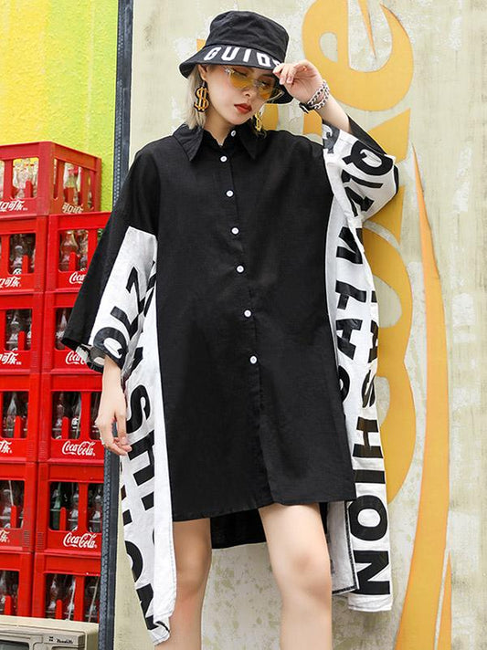 Loose Split-joint Cropped Dress