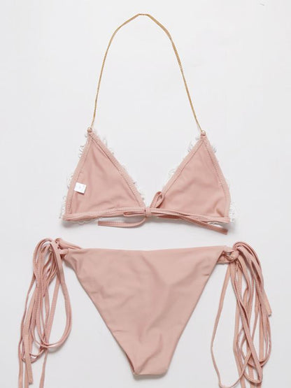 Rhinestone Decorated Bilinis Swimwear