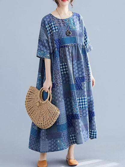 Loose Oversize Printed Maxi Dress