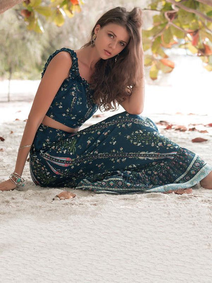 Floral Printed Summer Two-piece Suits