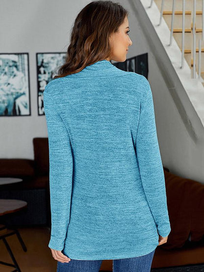 Plain Color Slim Zip Sweatershirt