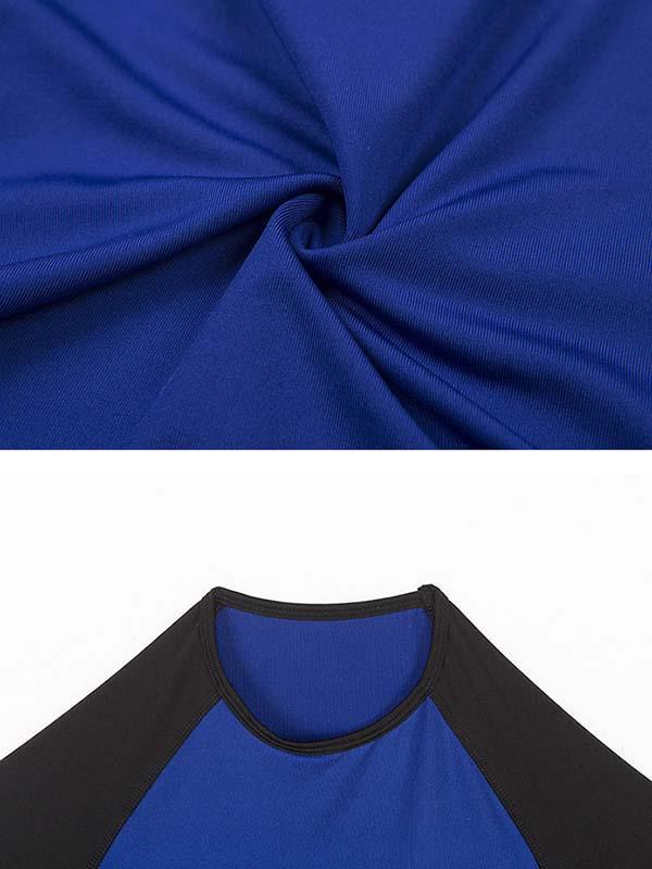 Pink Color-Block Yoga Suits