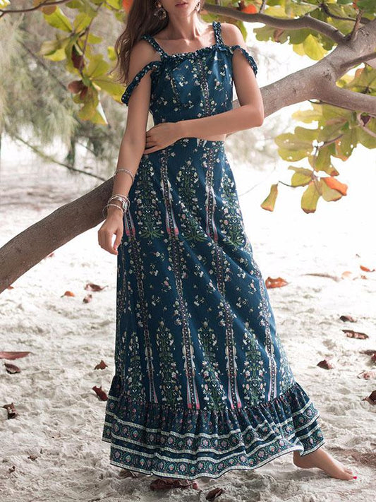 Floral Printed Summer Two-piece Suits