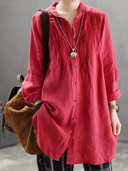 Vintage Summer Lapel Shirt