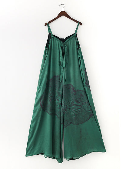 Stylish Printed Asymmetric Spaghetti-Neck Wide Leg Jumpsuits