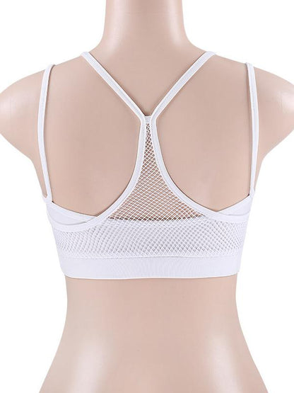 Mesh Letter Printed Sports Bra