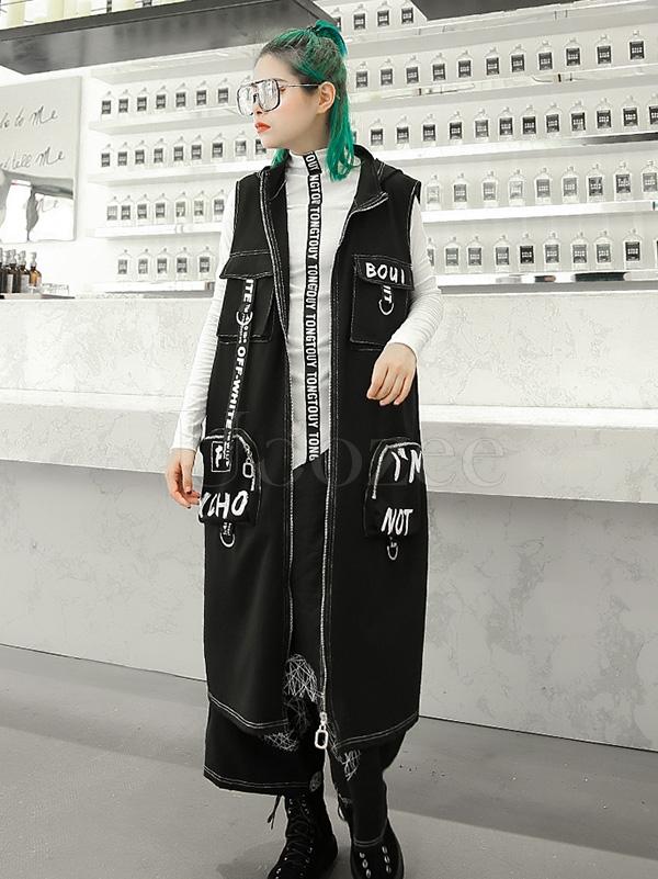 Letter Printed High-neck Bottoming T-shirt