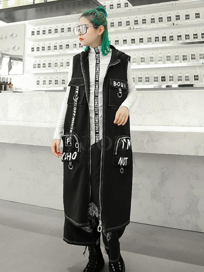 Letter Printed High-neck Bottoming T-shirt