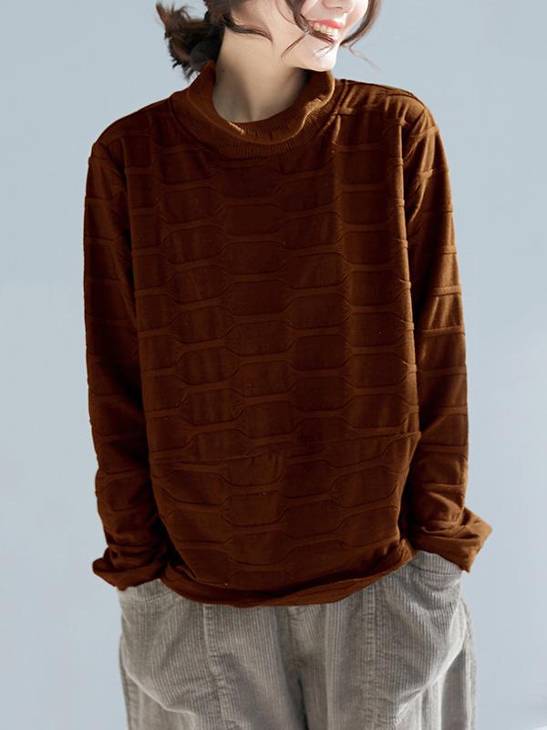 Original Solid High Collar Hoodies&Sweatshirts