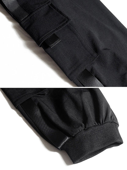 Cool Street Multi-Pocket High-Waist Elasticity Drawstring Pants