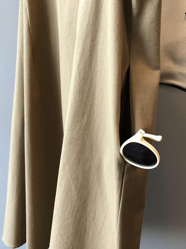 Casual Split-Joint Solid Color Round-Neck Sleeveless Mini Dress
