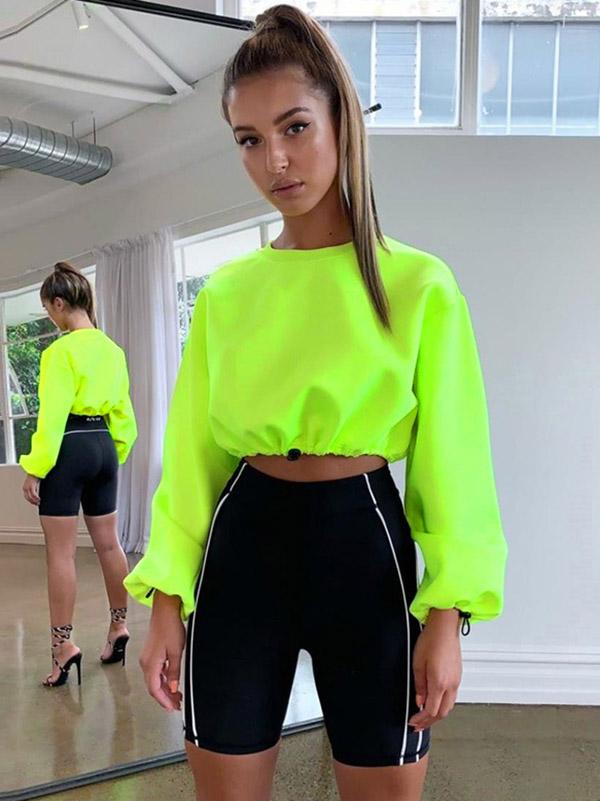 Fashion Loose Solid Sweat Shirts