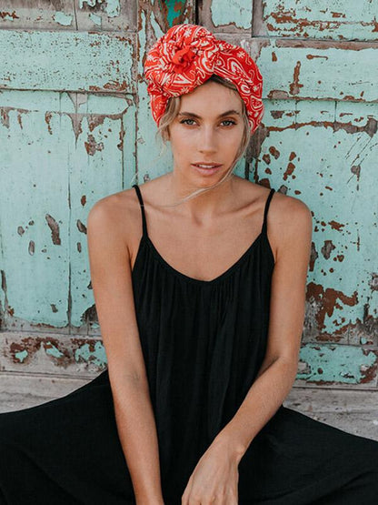 Solid Loose Bohemia Cross-strap Jumpsuits