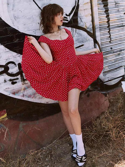 Fashion Solid Strap Bohemia Mini Dress