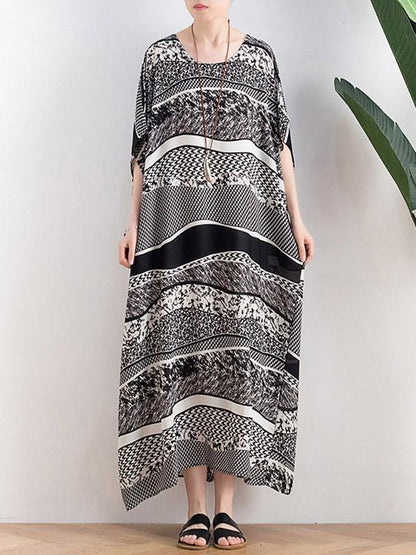 Original Printed Round-Neck Dress