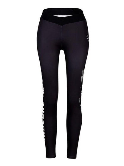 Letter Printing Yoga Leggings