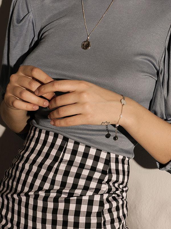 Retro Imitation Pearl Pendant Bracelet