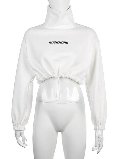 Sports Crop Hoodies&Sweatshirts Tops
