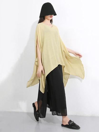 Loose Oversize Batwing Sleeves Shirt