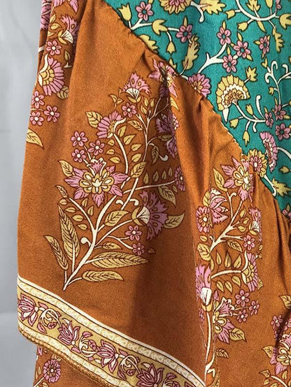 Falbala Loose Printed Bohemia Skirt Bottom