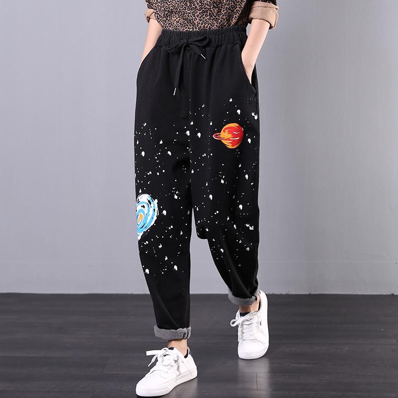 Buykud Comfortable Loose Printed Casual Harem Pants
