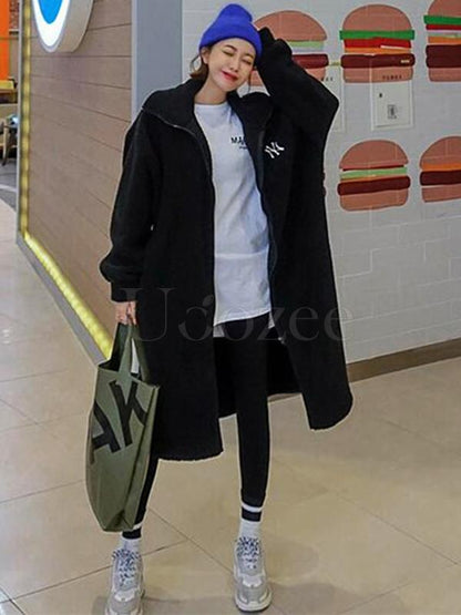 Loose Lamb Wool Outwear