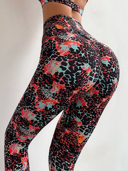 High Waisted Leopard Printed Leggings