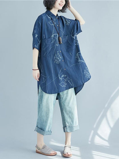 Loose Cropped Polo Shirt
