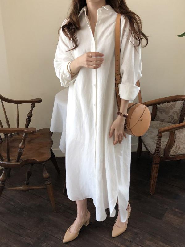 Chic Loose Long Shirt Dress