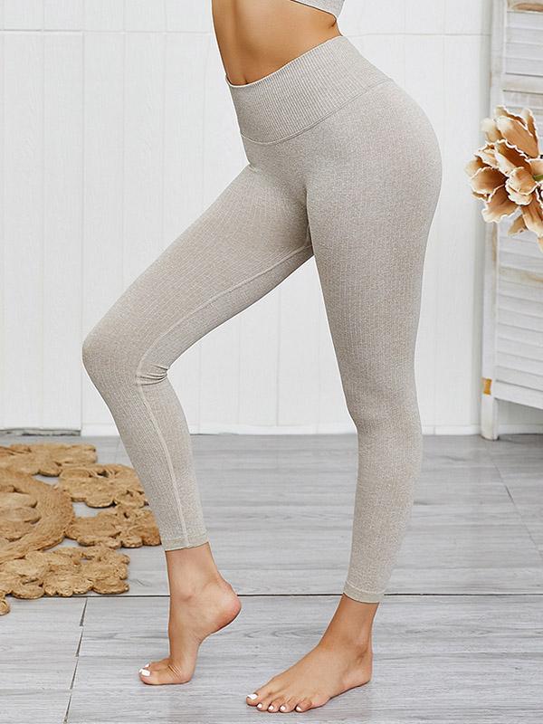 Solid Wrap Breathable Yoga Leggings