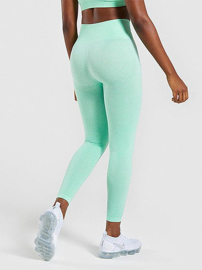 Solid Athletic High Waisted Leggings