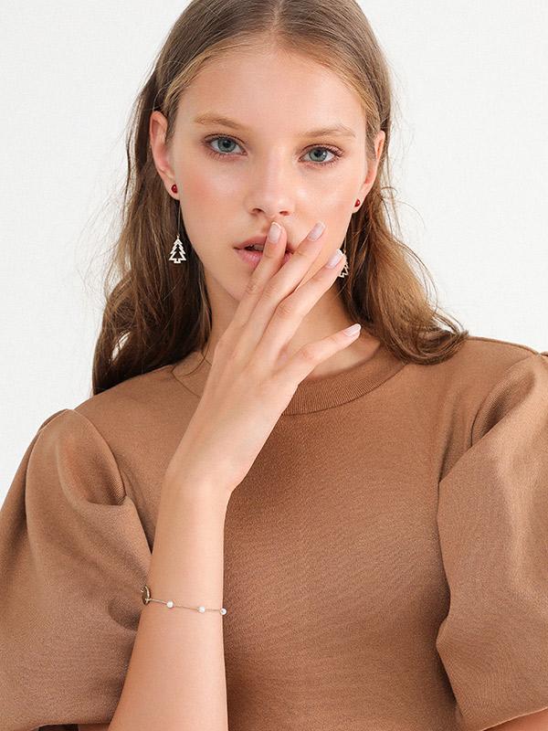 Retro Imitation Pearl Pendant Bracelet