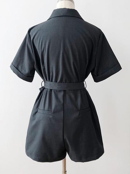 Original Solid Wide Leg Suit Jumpsuits