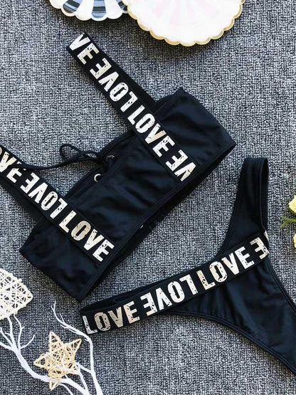 Lace-up Bikinis Swimwear