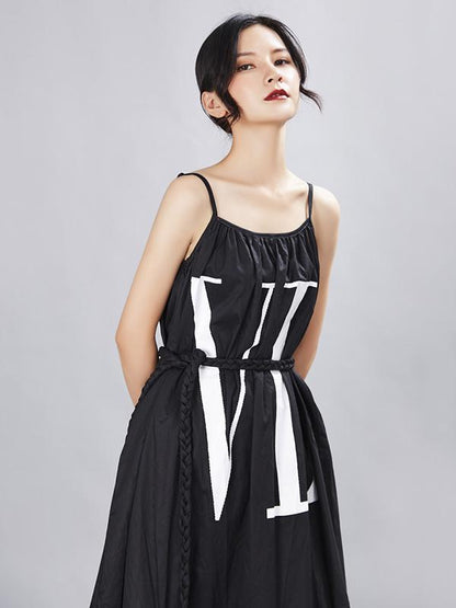 Original Printed Braces Dress