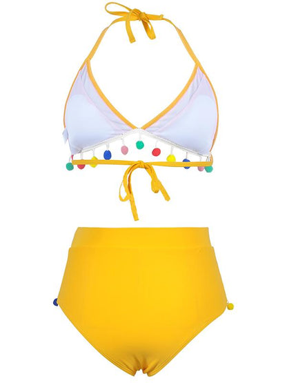 Gauze High Waisted Bikini Swimsuit