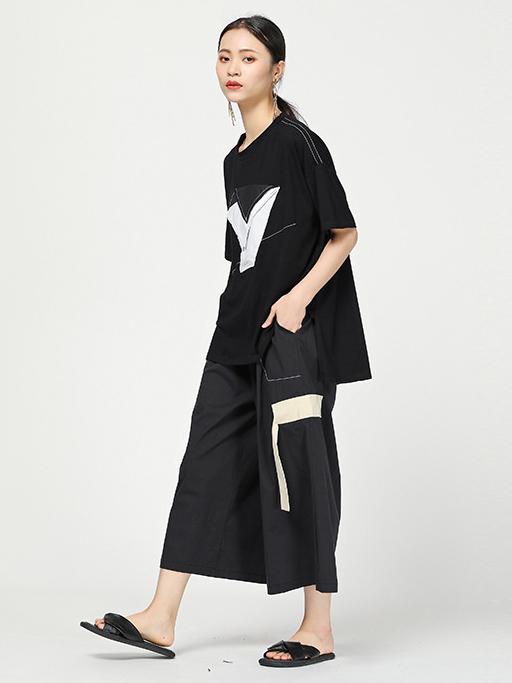 C Yards Original Split-joint Lace-up Pants