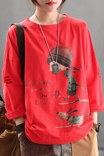 Loose Printed Blouses