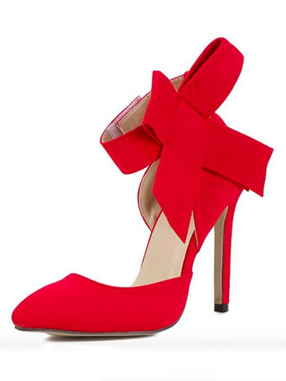 Pretty Bowknot Pointy High Heeled Shoes