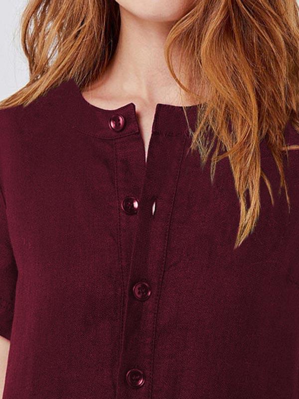 Plus Size Short Sleeves Midi Dress