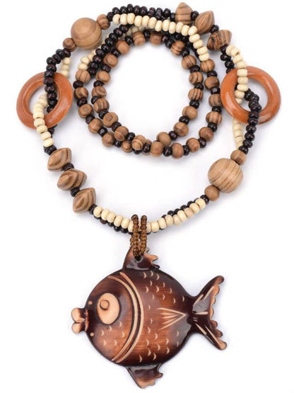 Wood Fish Pendant Accessories